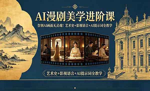 （三网849期）AI漫剧美学进阶课