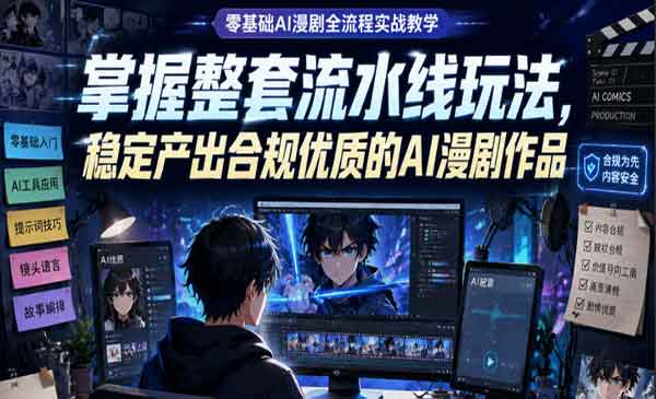 （三网857期）AI漫剧全流程实战
