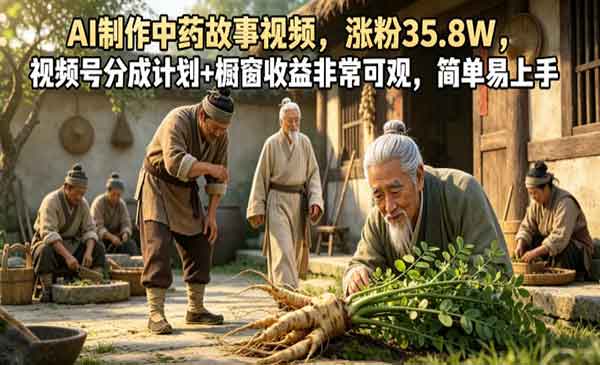 （三网869期）AI制作中药故事视频