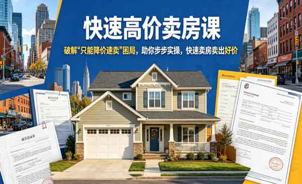 （三网888期）快速高价卖房课
