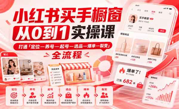 （三网89期）小红书买手橱窗从0到1