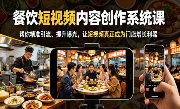 （三网910期）餐饮短视频内容创作