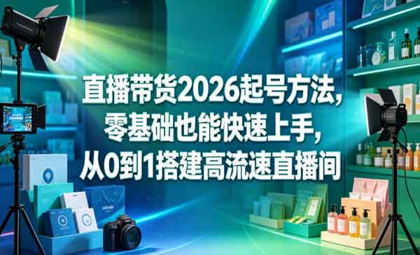 （三网926期）2026直播带货起号方法