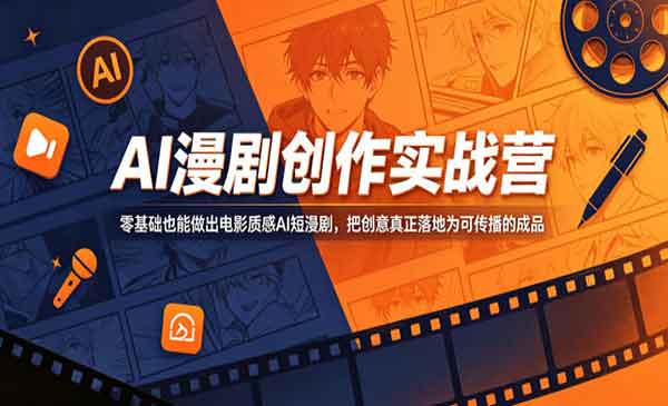 （三网928期）AI漫剧创作实战营