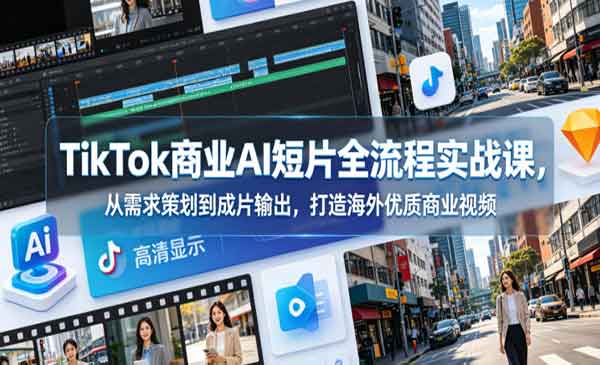 （三网941期）TikTok商业AI短片实战