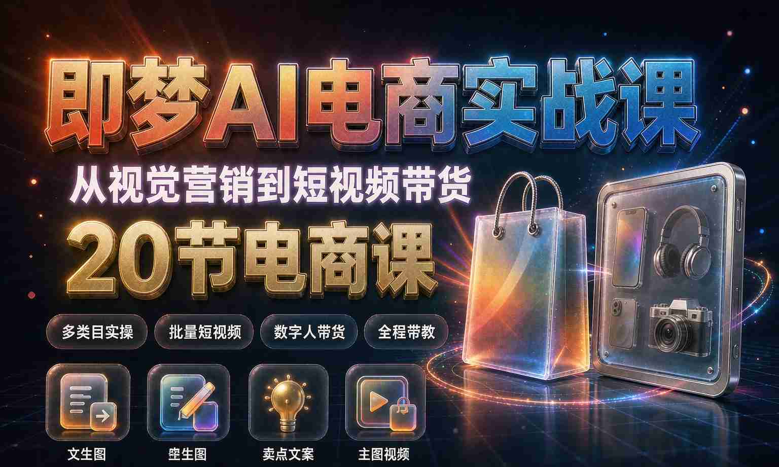 即梦 AI 电商视觉与视频实战课