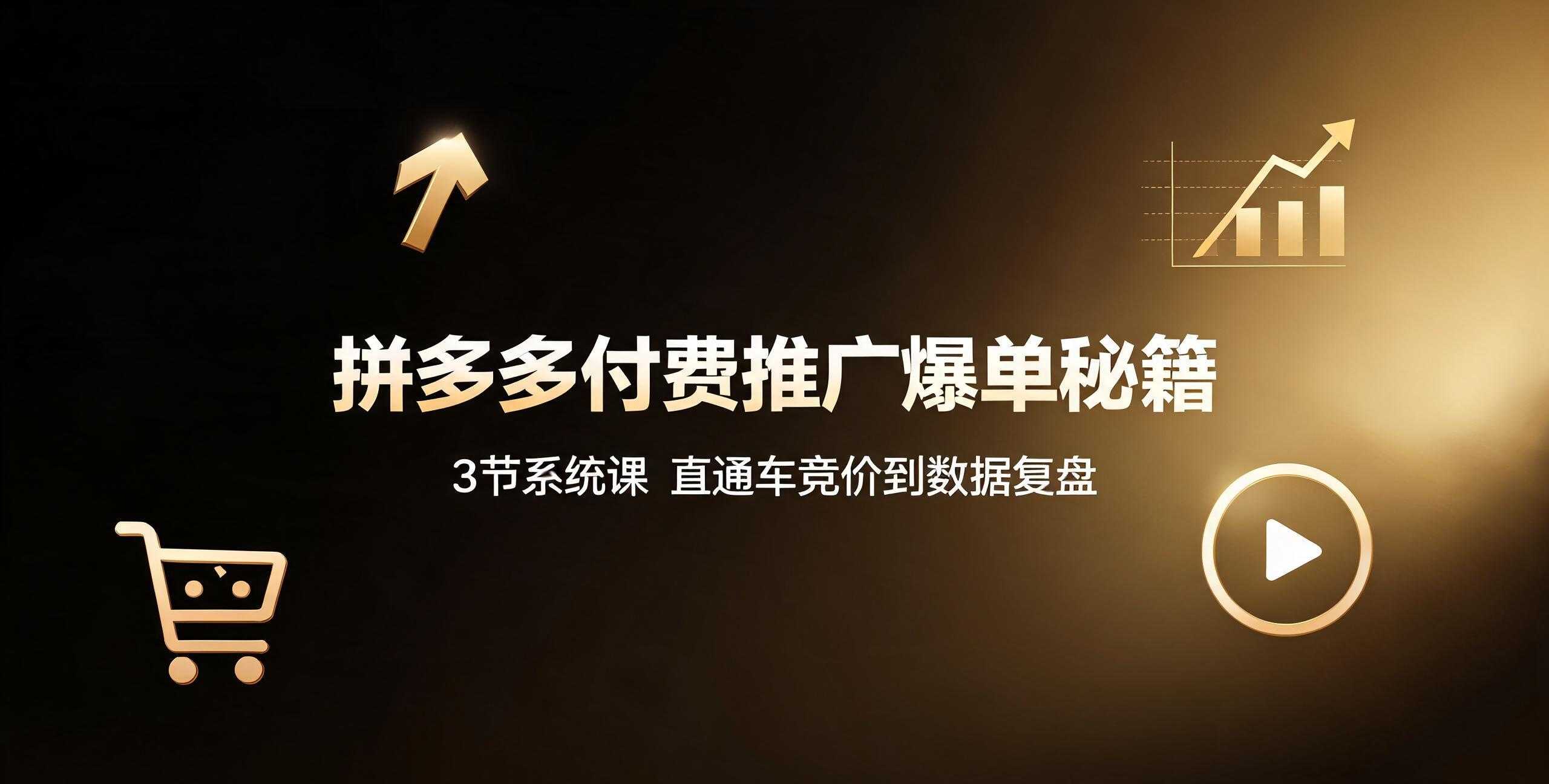 （12期）拼多多付费推广爆单知识体系