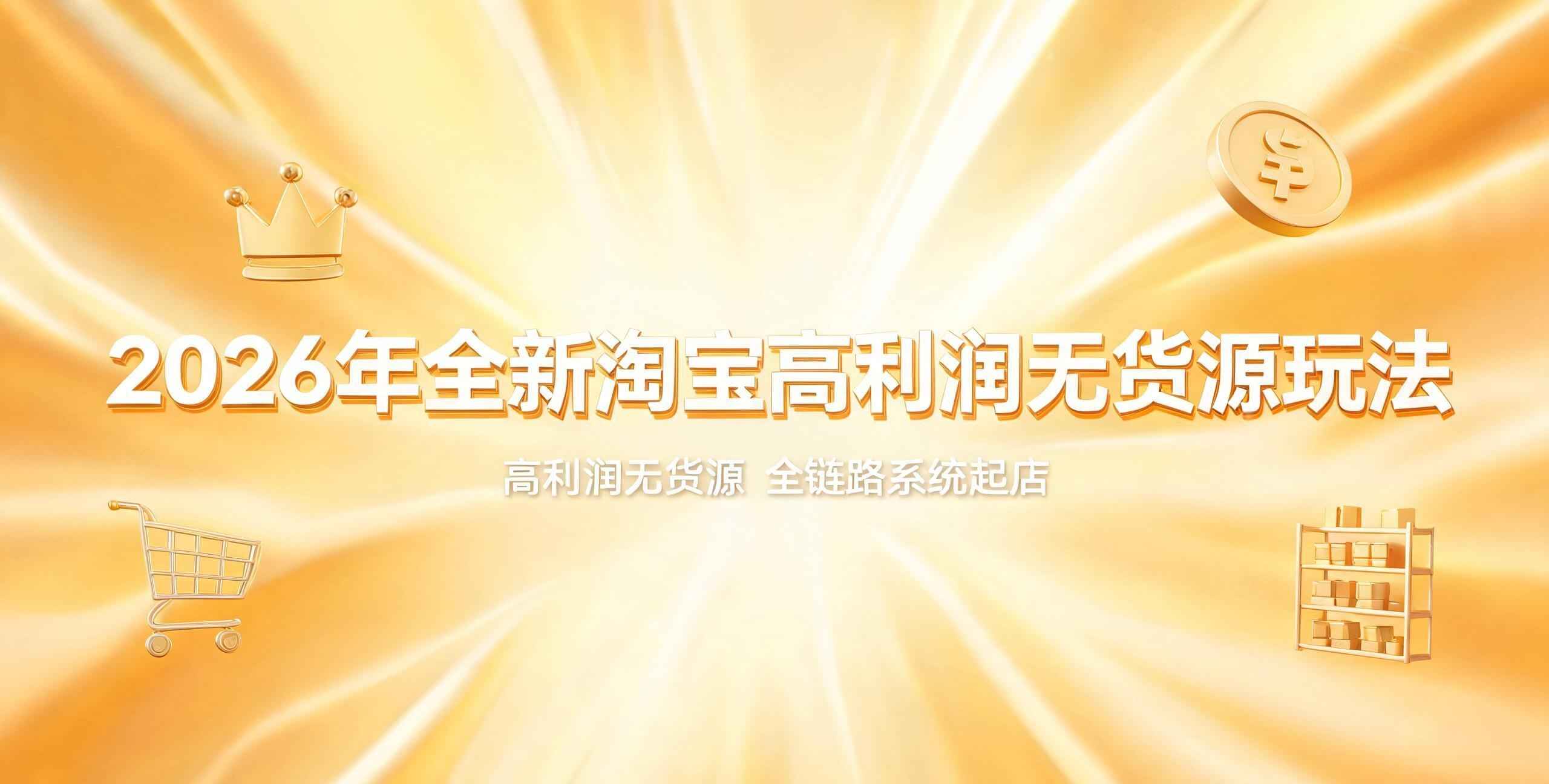 淘宝高利润无货源玩法课程