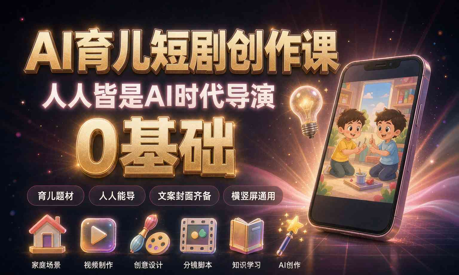 （13期百度）AI育儿短剧创作课