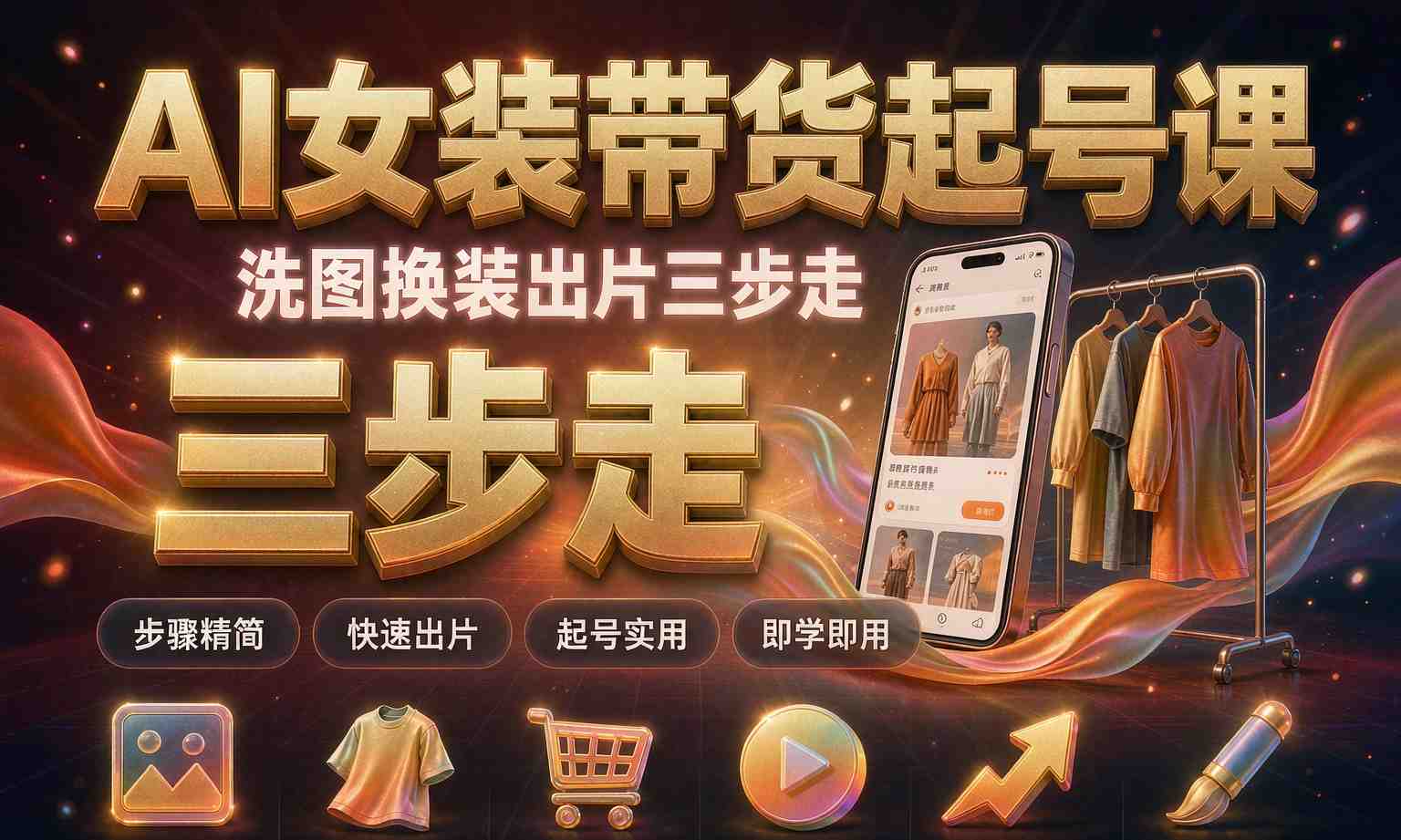 （13期百度）AI女装带货起号课