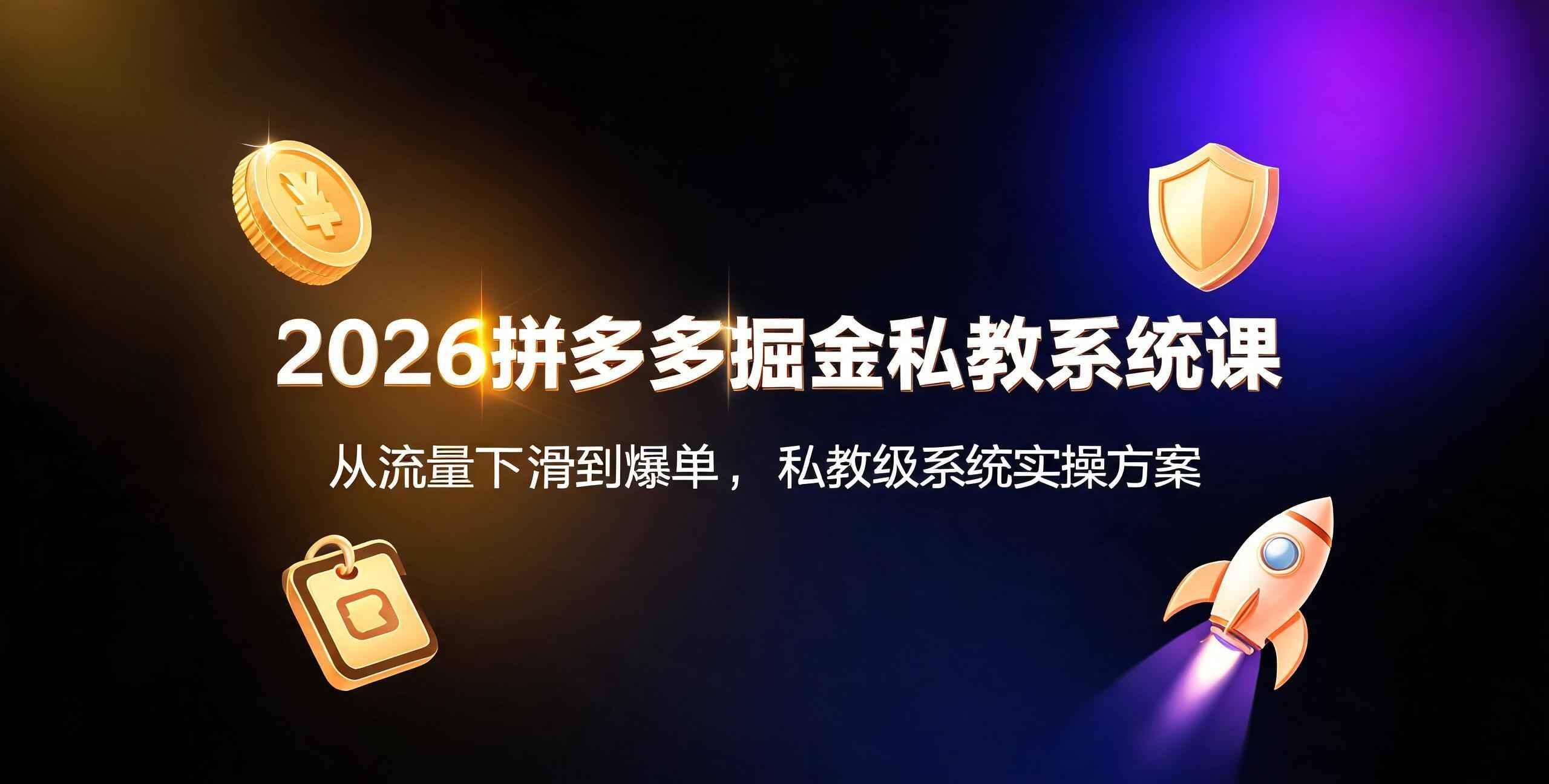 （12期）2026拼多多掘金私教系统课