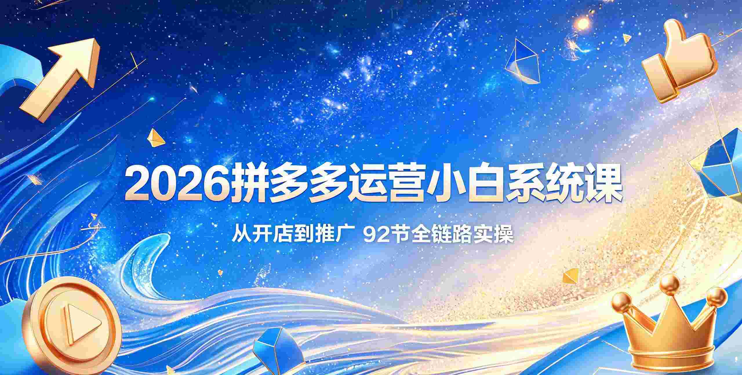 （12期）2026拼多多运营小白系统课