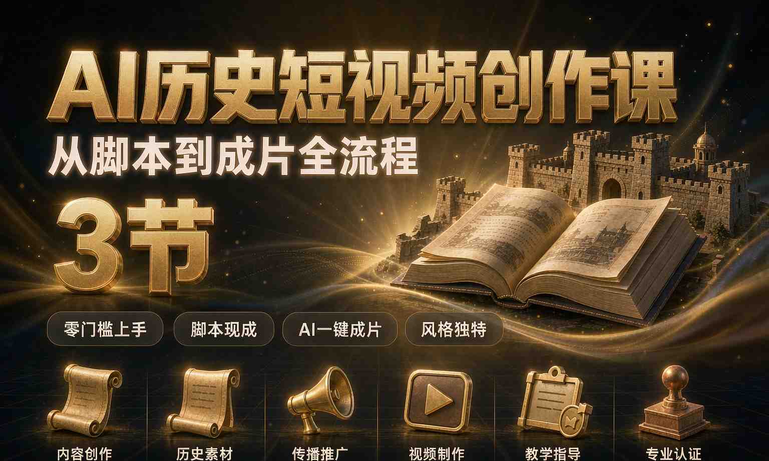 AI历史短视频创作课