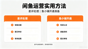 （12期）咸鱼删除差评方法和咸鱼鱼小铺秒开方法