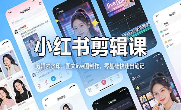 （三网1555期）小红书剪辑快速出笔记