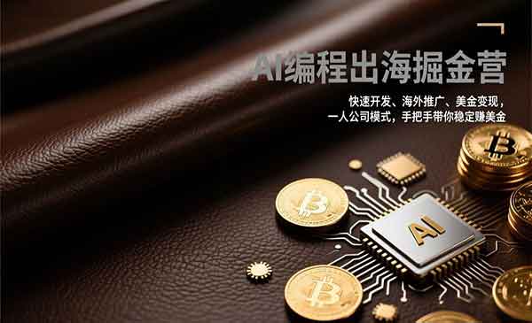 （三网1571期）AI编程出海掘金营
