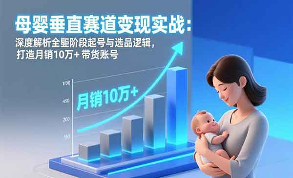 （三网1583期）母婴垂直赛道变现实战
