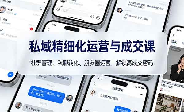 （三网1619期）私域精细化运营与成交
