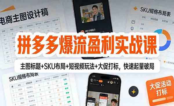 （三网1650期）拼多多爆流盈利实战