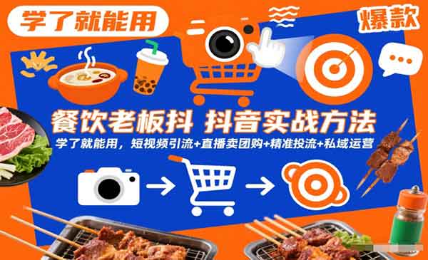（三网1657期）餐饮老板抖音实战