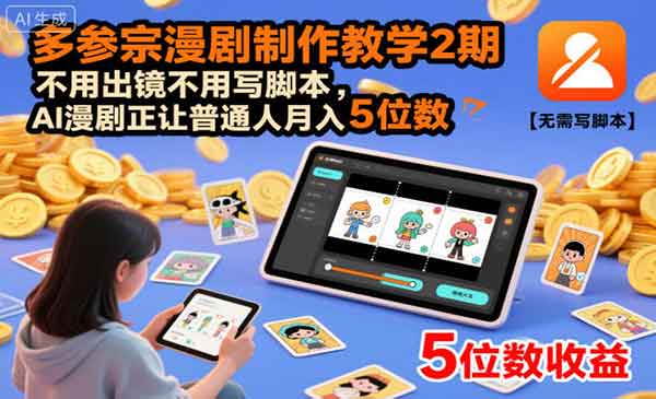 （三网1773期）AI漫剧制作教学
