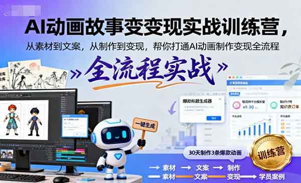 （三网1941期）AI动画故事变现