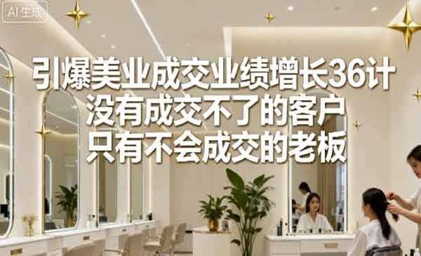 （三网2020期）引爆美业成交业绩增