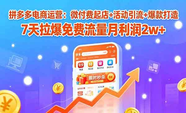 （三网2060期）拼多多电商运营