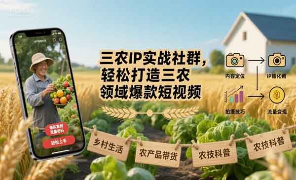 （三网2116期）三农IP实战社群