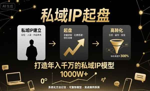 （三网2124期）私域IP起盘