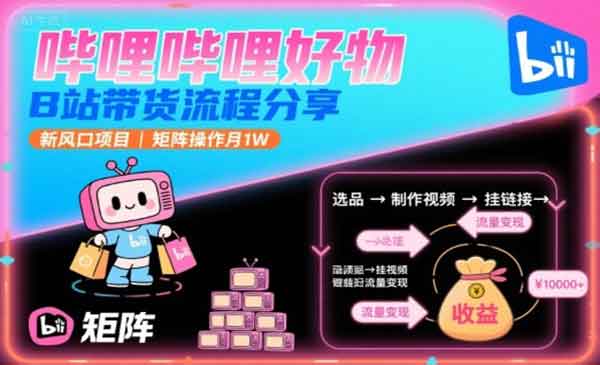 （三网2166期）B站矩阵带货流程