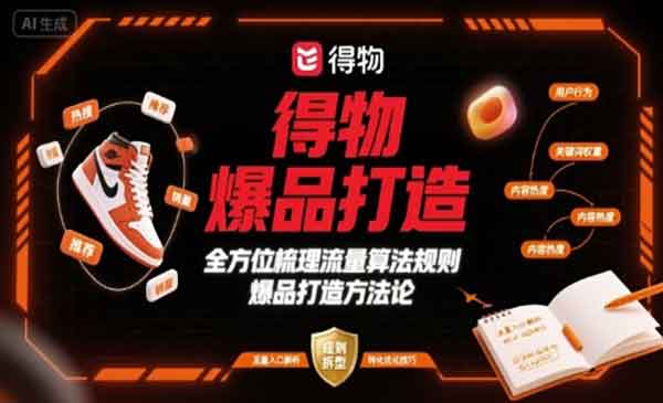 （三网2180期）得物爆品打造