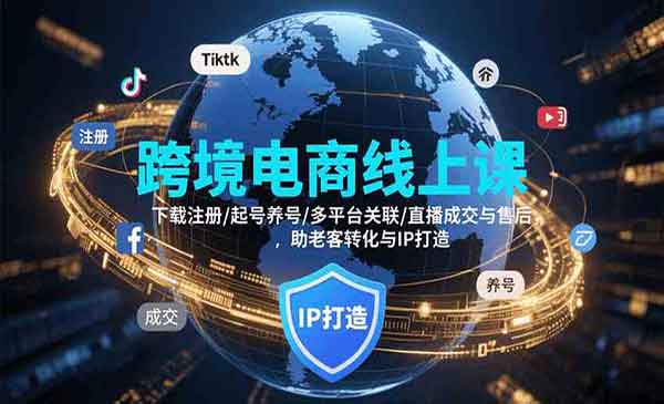 （三网2199期）TikTok跨境电商线上课