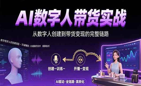 （三网2283期）AI数字人+带货实战