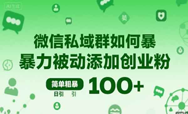 （三网2286期）微信群暴力被动+创业粉