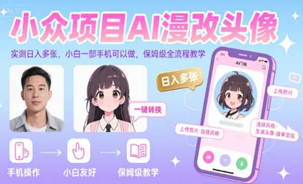 （三网2301期）AI漫改头像项目