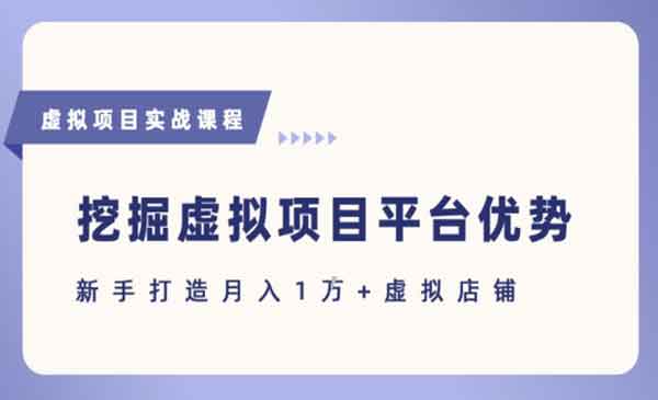 （三网2374期）虚拟项目各平台玩法