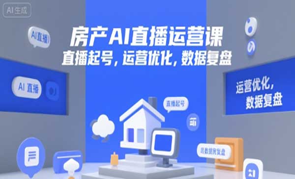 （三网2413期）房产AI直播运营课