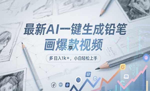 （三网2562期）AI铅笔画爆款视频