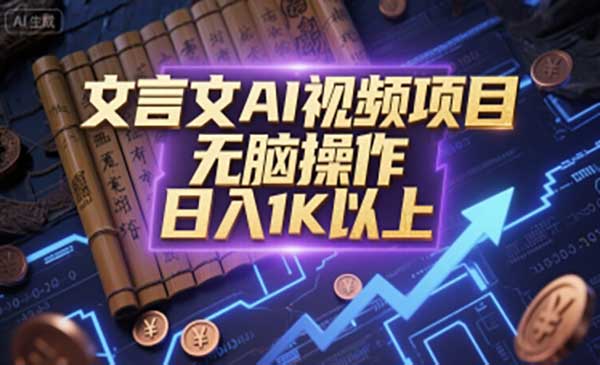 （三网2566期）文言文AI视频项目