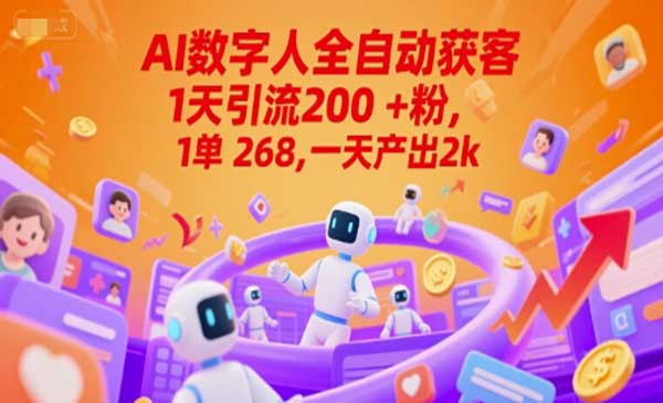 （三网2573期）Ai数字人全自动获客