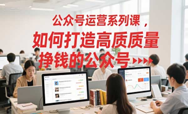 （三网2607期）打造高质量挣钱公众号