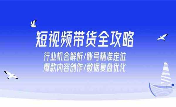 （三网2631期）短视频带货全攻略