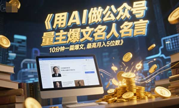 （三网2634期）AI公众号名人名言爆文