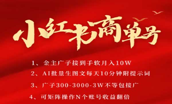 （三网2677期）小红书商单号