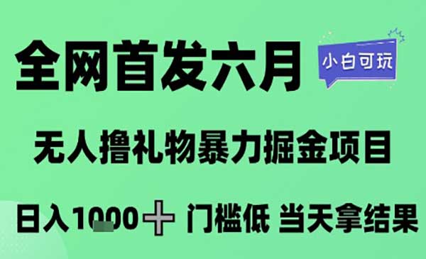 （三网2748期）无人撸礼物暴力掘金