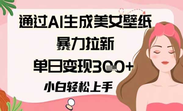 （三网2795期）AI美女壁纸暴力拉新