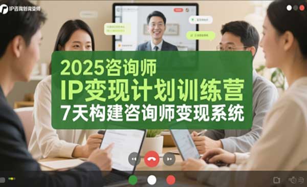 （三网2828期）咨询师IP变现计划