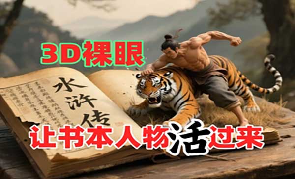 （三网2849期）AI书本人物裸眼3D视频