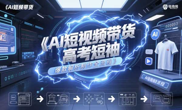 （三网2859期）AI短视频带货高考短袖